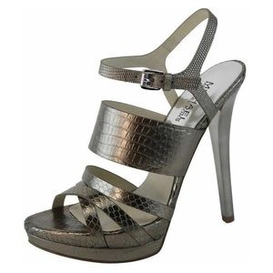 Michael Kors Nadja Platform Heel Metallic Embossed